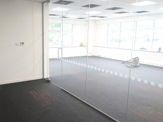 Virtue Decorating Ltd (Banbury, Oxfordshire): Toughened Glass Office Partition - Fully Installed