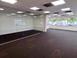 Virtue Decorating Ltd (Banbury, Oxfordshire): Toughened Glass Office Partition - Fully Installed