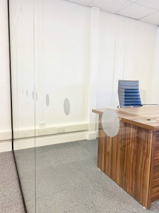 Vision Money (Truro, Cornwall): Commercial Toughened Safety Glass Office Walls and Door