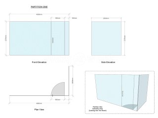 Walker Boat Sales (Conwy, North Wales): Corner Room Frameless Toughened Glass Partition