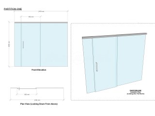Write from the Heart (Chepstow, Monmouthshire): Glass Sliding Double Doors and Glazed Partition Wall