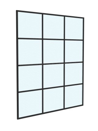 Domestic Project (Windsor, Berkshire): T-Bar Metal Framed Glass Room Divider