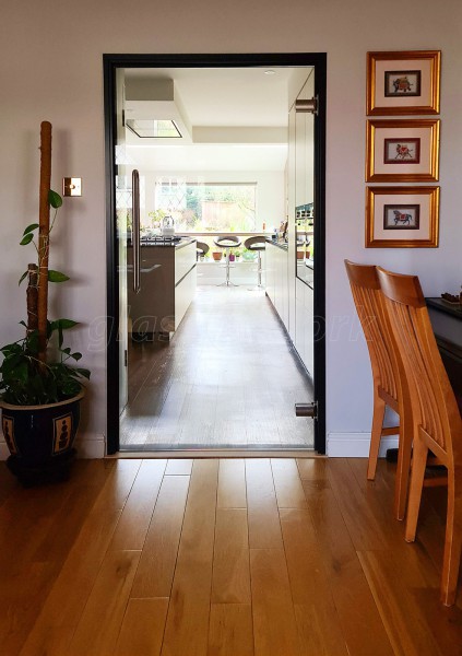 Residential Project (Reading, Berkshire): Standalone Glazed Door With Black Frame Using Toughened Safety Glass