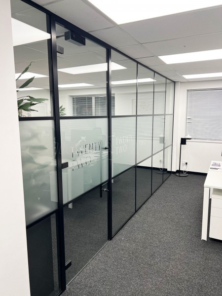 Twenty Two Family Office (Chipping Norton, Oxfordshire): T-Bar Black Framed Glass Meeting Room
