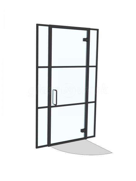 2LK Design (Farnham, Surrey): Industrial Style Glass Door and Side Panels