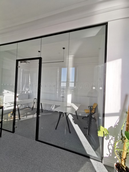 APG Carpentry and Construction (Torquay, Devon): Glass Office Partition With Door and Overpanel