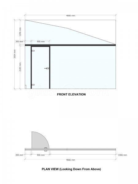 Agribale (Peterborough, Cambridgeshire): Acoustic Glass Office Partitions into Pitched Roof