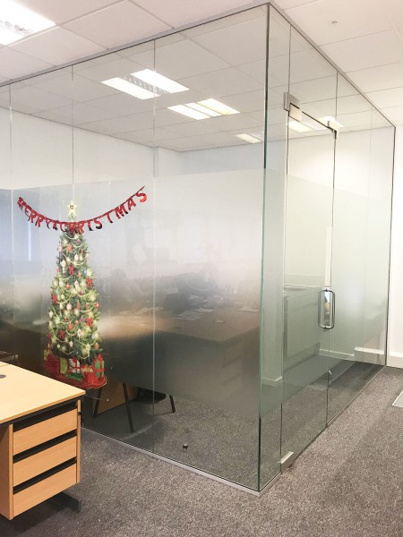 Allgas1 Ltd (Rotherham, South Yorkshire): Glazed Corner Office With Frameless Glass Door