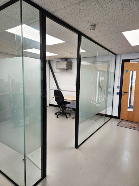 Allsaved Limited (Norwich, Norfolk): Glass Partition Glazed Corner Room