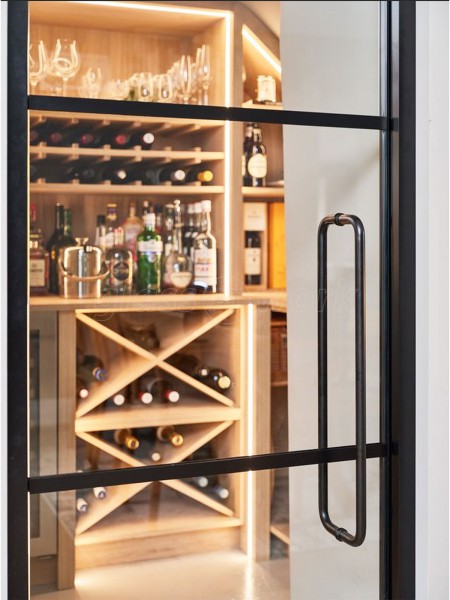 Angel Interiors (Chew Stoke, Bristol): Glass Wine Room Door and Sliding Door Partition