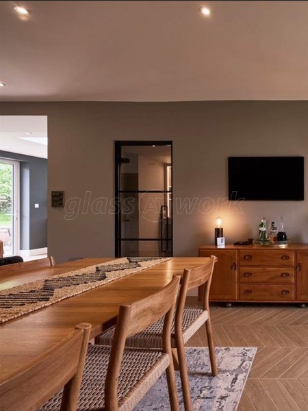 Angel Interiors (Chew Stoke, Bristol): Glass Wine Room Door and Sliding Door Partition