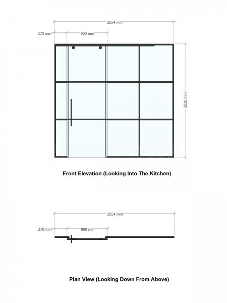 Angel Interiors (Chew Stoke, Bristol): Glass Wine Room Door and Sliding Door Partition