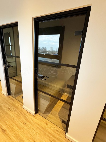 Arc Group London (Edmonton, London): Mixed T-Bar and Frameless Glass Partitions