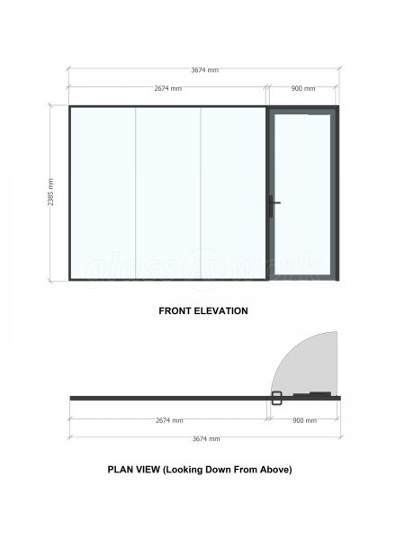 Bauvill (Rochester, Kent): Mixed T-Bar and Frameless Double Glazed Installation