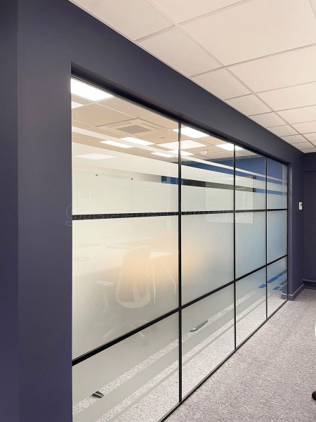 Bladeroom Group (Cheltenham, Gloucestershire): Office T-Bar Black Framed Glass Walls and Doors