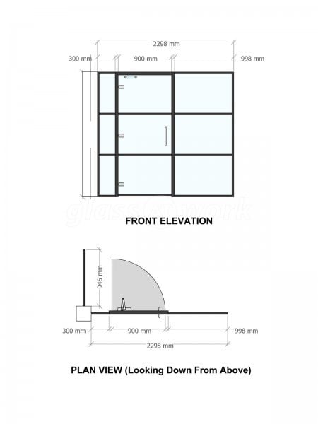 Bladeroom Group (Cheltenham, Gloucestershire): Office T-Bar Black Framed Glass Walls and Doors