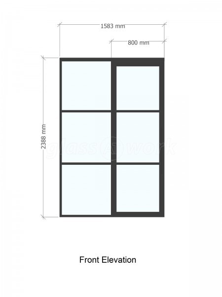 Chase New Homes Limited (Hertford, Hertfordshire): T-Bar Glazed Partitioning with Framed Sliding Door Leaves in multiple Properties