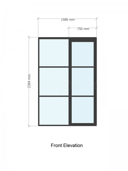 Chase New Homes Limited (Hertford, Hertfordshire): T-Bar Glazed Partitioning with Framed Sliding Door Leaves in multiple Properties