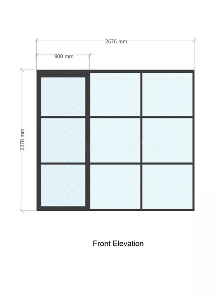 Chase New Homes Limited (Hertford, Hertfordshire): T-Bar Glazed Partitioning with Framed Sliding Door Leaves in multiple Properties