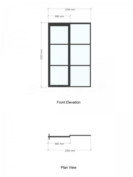 Chase New Homes Limited (Hertford, Hertfordshire): T-Bar Glazed Partitioning with Framed Sliding Door Leaves in multiple Properties