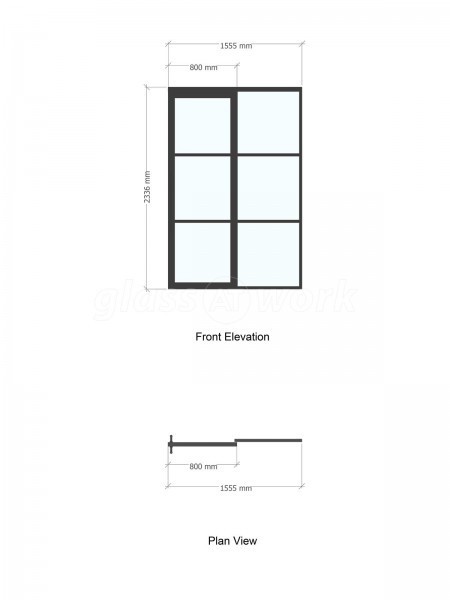 Chase New Homes Limited (Hertford, Hertfordshire): T-Bar Glazed Partitioning with Framed Sliding Door Leaves in multiple Properties