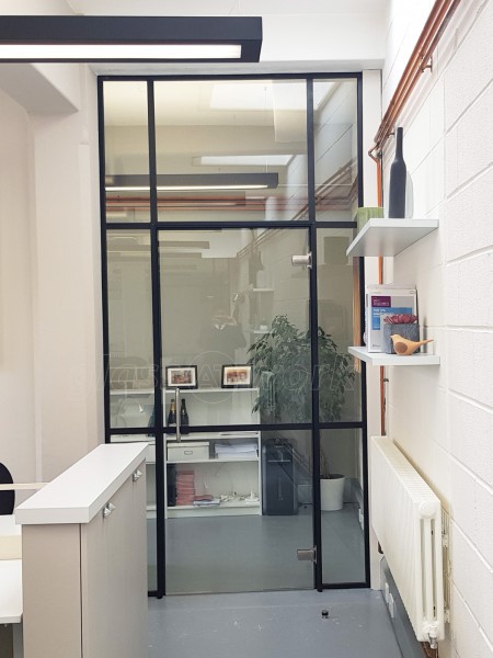 Cleveland & Co (Bermondsey, London): Black T-Bar Industrial Warehouse-Style Glazed Partitions