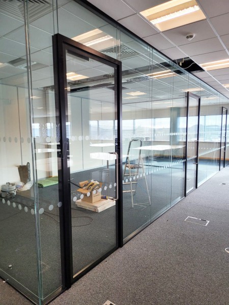 Enterior (Motherwell, Scotland): Double Glazed Glass Office Partitions and Doors