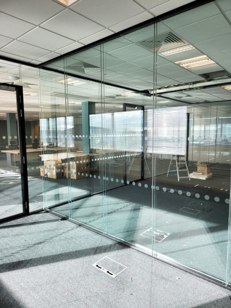 Enterior (Motherwell, Scotland): Double Glazed Glass Office Partitions and Doors