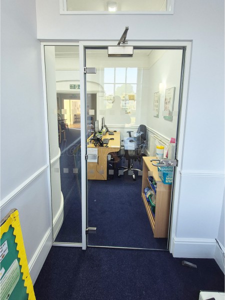 EnviroDental (Stroud, Gloucestershire): Glass Door and Side Panel