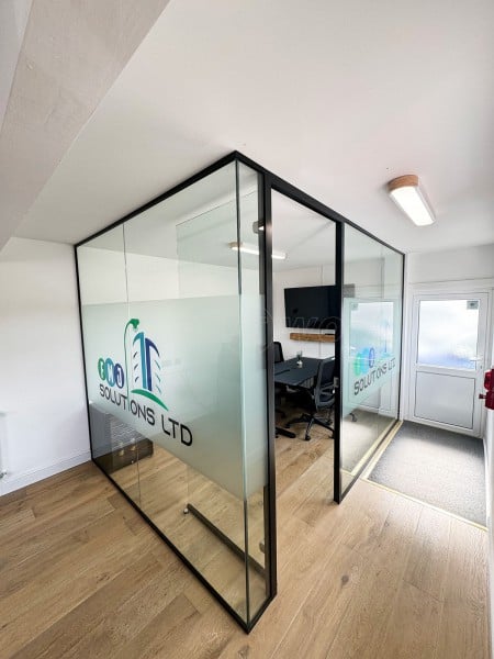 FMJ Solutions (Reading, Berkshire): Glass Corner Office Pod With Window Film