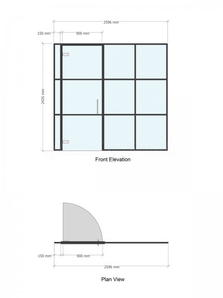 Fabric London (Clerkenwell, London): T-Bar Acoustic Glass Corner Office