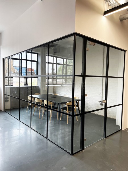 Fenchurch Contracts (Southwark, London): T-Bar Black Frame Metal and Glass Office Fitout