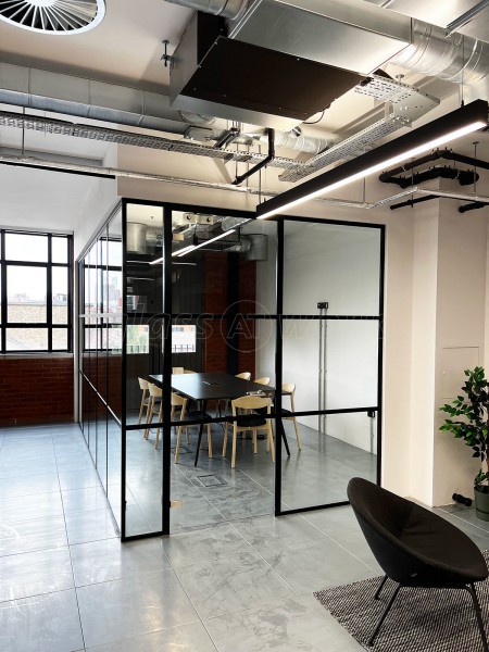 Fenchurch Contracts (Southwark, London): T-Bar Black Frame Metal and Glass Office Fitout