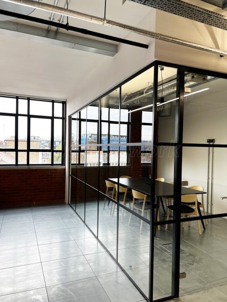 Fenchurch Contracts (Southwark, London): T-Bar Black Frame Metal and Glass Office Fitout