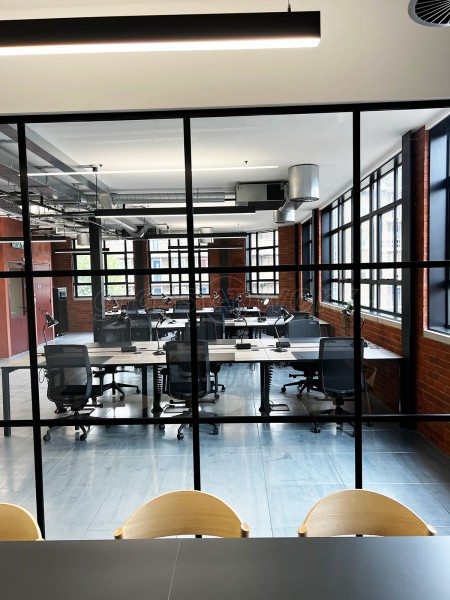 Fenchurch Contracts (Southwark, London): T-Bar Black Frame Metal and Glass Office Fitout