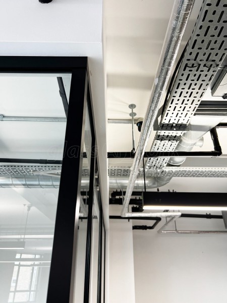 Fenchurch Contracts (Southwark, London): T-Bar Black Frame Metal and Glass Office Fitout