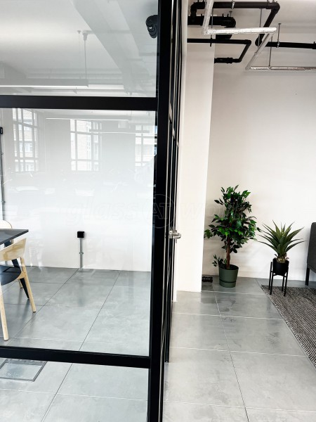 Fenchurch Contracts (Southwark, London): T-Bar Black Frame Metal and Glass Office Fitout