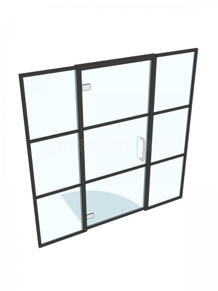 Fortis Vision (Tottenham, London): Laminated Acoustic T-Bar Banded Glass Partition