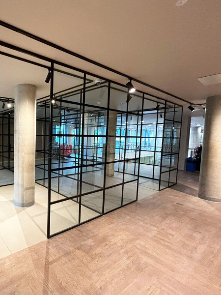 Fortis Vision  (Wembley, London): T-Bar Aluminium Black Framed Glass Office Fitout