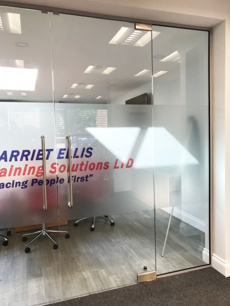 Harriet Ellis Training Solutions Ltd (Romford, Essex): Frameless Glass Double Doors & Glass Balustrade