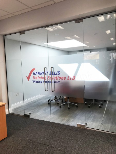 Harriet Ellis Training Solutions Ltd (Romford, Essex): Frameless Glass Double Doors & Glass Balustrade