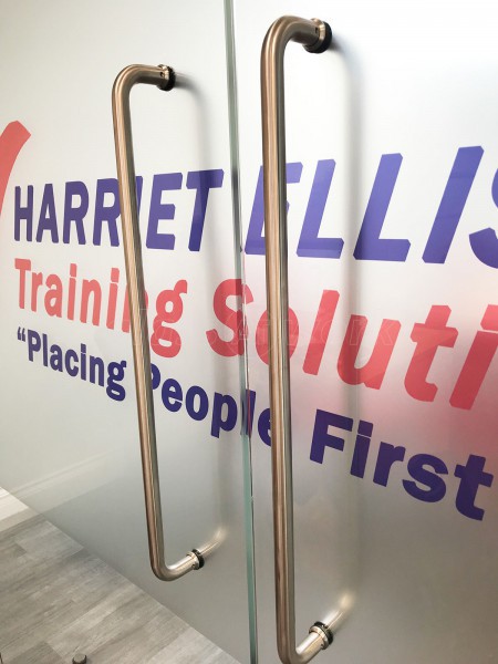 Harriet Ellis Training Solutions Ltd (Romford, Essex): Frameless Glass Double Doors & Glass Balustrade