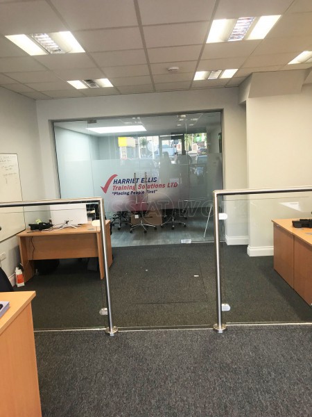 Harriet Ellis Training Solutions Ltd (Romford, Essex): Frameless Glass Double Doors & Glass Balustrade