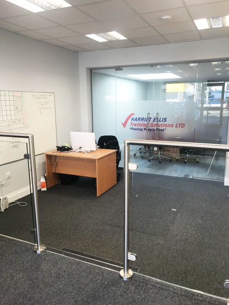 Harriet Ellis Training Solutions Ltd (Romford, Essex): Frameless Glass Double Doors & Glass Balustrade