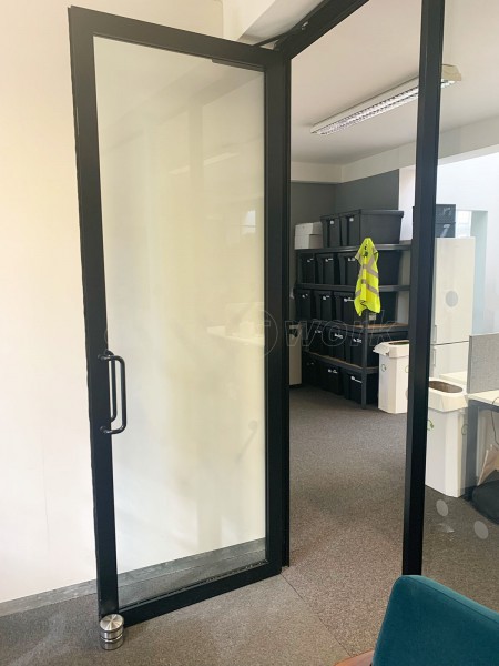 Hunter Worldwide (Harpenden, Hertfordshire): Glass Office With Aluminium Framed Door Leaf