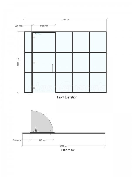 Inovus Medical (St Helens, Merseyside): T-Bar Glass Office Suite