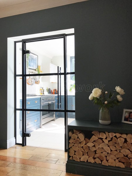 Domestic Project (Windsor, Berkshire): T-Bar Metal Framed Glass Doors