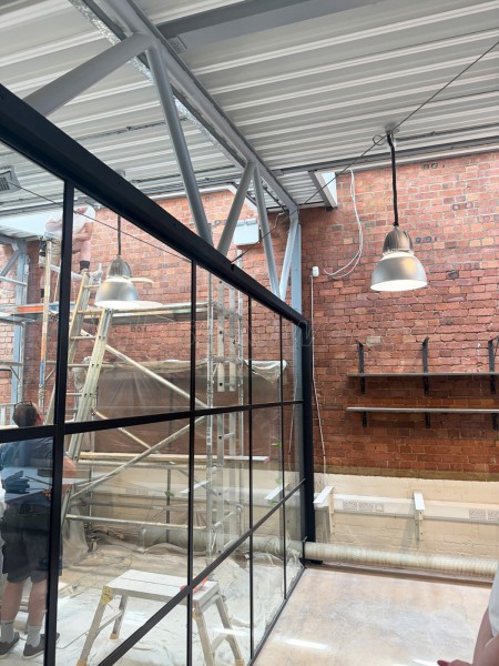 JMK Clothing (Kings Cross, London): T-Bar Aluminium Black Framed Warehouse Glass Wall and Doors