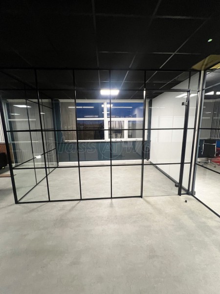 Latus Health (Hull, East Riding of Yorkshire): T-Bar Metal Banded Glass Office Partitions