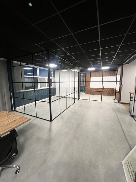 Latus Health (Hull, East Riding of Yorkshire): T-Bar Metal Banded Glass Office Partitions